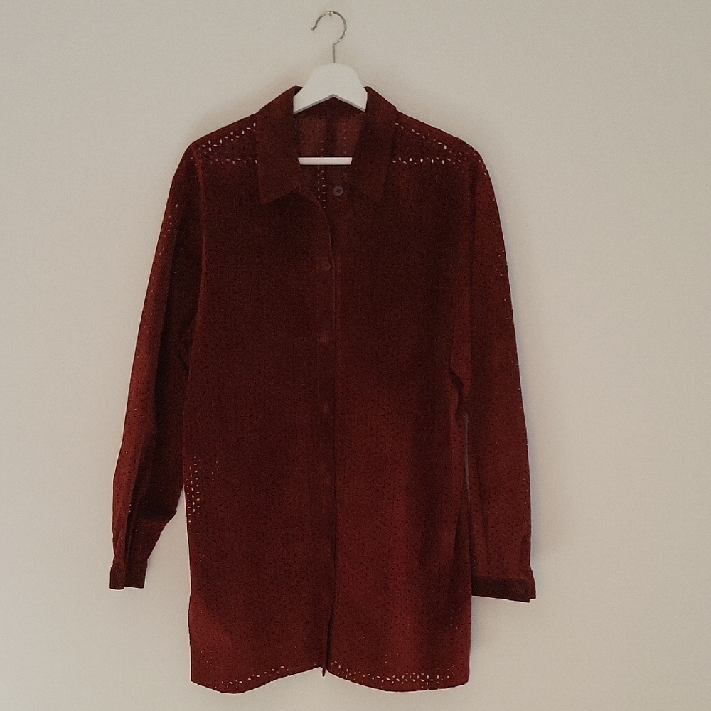 Danier | Vintage Suede Button-Down Shirt | Size Small